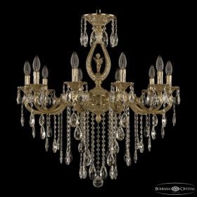 Люстра Бронзовая BOHEMIA IVELЕ CRYSTAL 71401/10/250 B G FA10M Золото, Латунь / Богемия Ивеле Кристалл