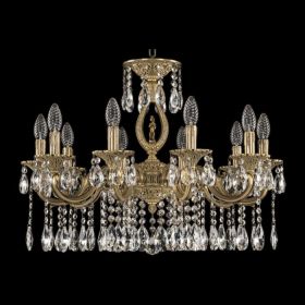 Люстра Бронзовая BOHEMIA IVELЕ CRYSTAL 72401/10/210 A FP FH1S Патина, Латунь / Богемия Ивеле Кристалл