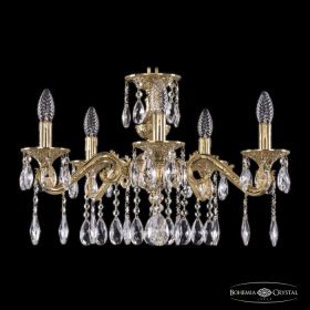Люстра Бронзовая BOHEMIA IVELЕ CRYSTAL 71202/5/175 A G Золото, Латунь / Богемия Ивеле Кристалл
