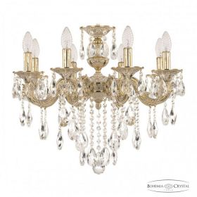 Люстра Бронзовая BOHEMIA IVELE CRYSTAL 71201/8/175 B GW Золото Белёное, Латунь / Богемия Ивеле Кристалл