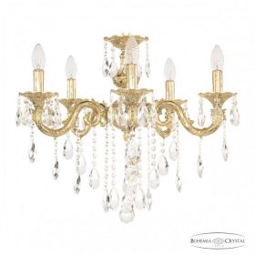 Люстра Бронзовая BOHEMIA IVELE CRYSTAL 71201/5/175 В G Золото, Латунь / Богемия Ивеле Кристалл