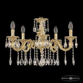 Люстра Бронзовая BOHEMIA IVELE CRYSTAL 71201/5/175 А G Золото, Латунь / Богемия Ивеле Кристалл