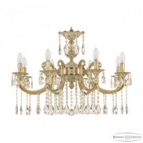 Люстра Бронзовая BOHEMIA IVELE CRYSTAL 72209/8/250 А GW Золото Белёное, Латунь / Богемия Ивеле Кристалл