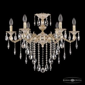 Люстра Бронзовая BOHEMIA IVELE CRYSTAL 72202/6/210 В GW Золото Белёное, Латунь / Богемия Ивеле Кристалл