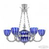 Люстра Бронзовая BOHEMIA IVELE CRYSTAL 71009P/6/210 NW Р1 U CLEAR-BLUE/H-1H Y8 FA2S Никель Беленый, Латунь / Богемия Ивеле Кристалл