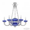 Люстра Бронзовая BOHEMIA IVELE CRYSTAL 71009P/6/210 NW Р CLEAR-BLUE/H-1I Y8 Никель Беленый, Латунь / Богемия Ивеле Кристалл