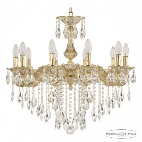 Люстра Бронзовая BOHEMIA IVELE CRYSTAL 71102/10/210 В GW Золото Белёное, Латунь / Богемия Ивеле Кристалл