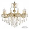 Люстра Бронзовая BOHEMIA IVELE CRYSTAL 71102/10/210 В GW Золото Белёное, Латунь / Богемия Ивеле Кристалл