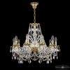 Люстра Хрустальная BOHEMIА IVELE CRYSTAL 16211/10/240 G Золото, Стекло / Богемия Ивеле Кристалл