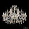 Люстра Хрустальная BOHЕMIA IVЕLЕ CRYSTAL 1403/12+6/300 G K721 Золото, Стекло / Богемия Ивеле Кристалл
