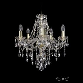 Люстра Хрустальная BOHЕMIA IVЕLЕ CRYSTAL 1415/5/165 G Золото, Стекло / Богемия Ивеле Кристалл