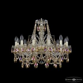 Люстра Хрустальная BOHЕMIA IVЕLЕ CRYSTAL 1411/12/240 G R777 Золото, Стекло / Богемия Ивеле Кристалл