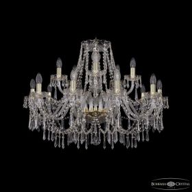 Люстра Хрустальная BOHЕMIA IVЕLЕ CRYSTAL 1403/10+5/300 G Золото, Стекло / Богемия Ивеле Кристалл