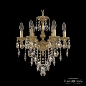 Люстра Бронзовая BOHЕMIA IVЕLЕ CRYSTAL 75102/6/125 B G Золото, Латунь / Богемия Ивеле Кристалл
