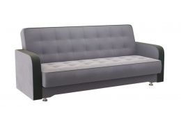 Диван МОДЕРН БНП (комфорт)  (ш2200*г950*в1100мм) Монако 06 (серый) / Монако 07 (темно-серый) 1 кат