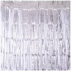 1501-6564 Занавес фольг серебряный фактурный 1х2м