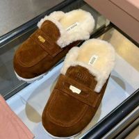 Мюли MIU MIU с мехом Premium