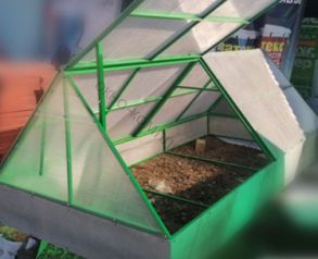 Парник " Домик" 1,5х2м, с подиумом. Профильная труба 20*20*1,5мм. КАРКАС (Шифер в стоимость не в ходит ! )