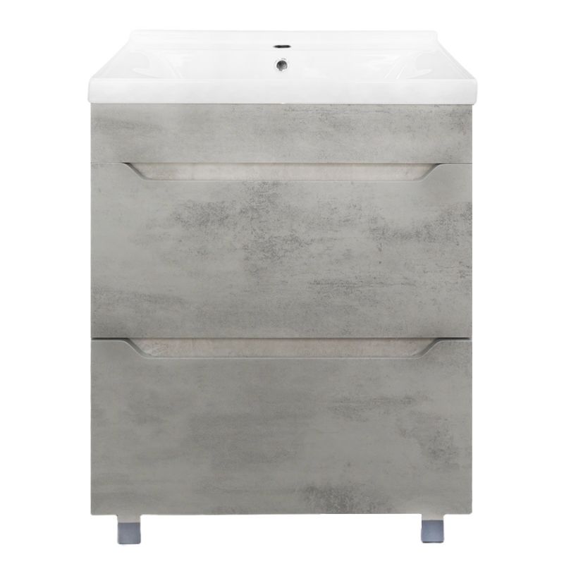 Комплект Тумба Loranto Florena 60 600х470х810 напольная, с раковиной0, светлый бетон CS00105569