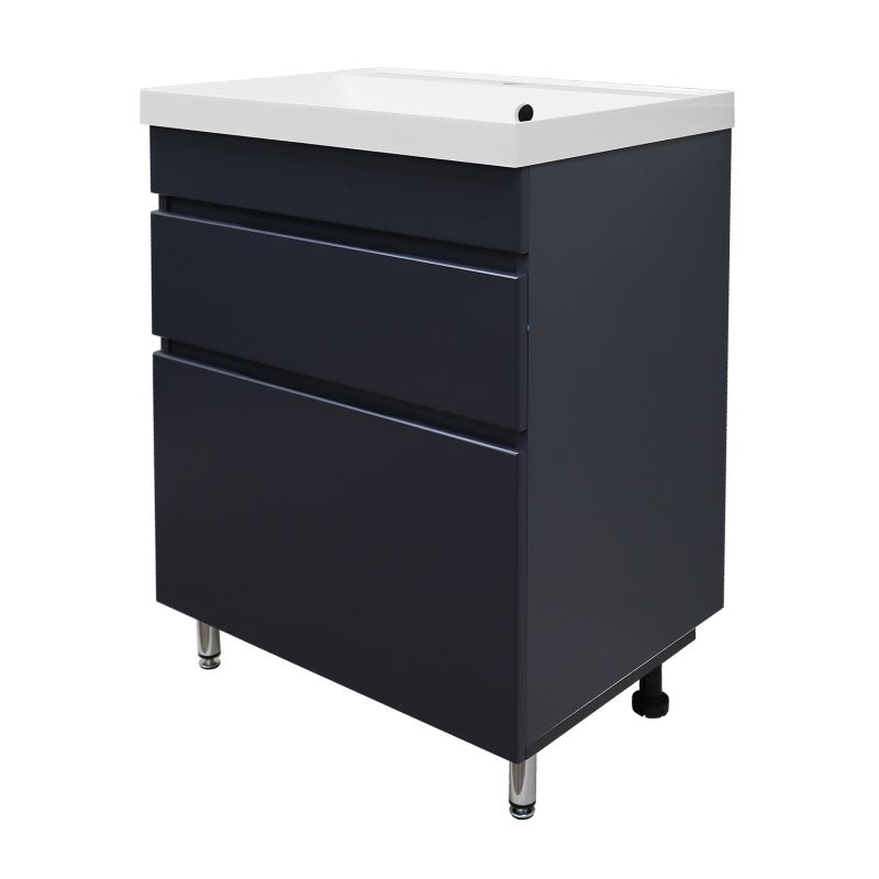 Комплект Azario Тумба Эстима 60/2Н 595х447х850 напольная, с раковиной, графит CS00094593