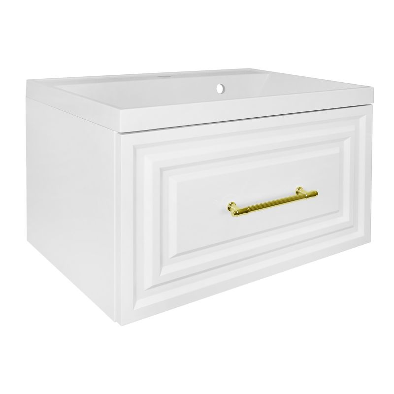 Комплект Тумба Azario LAURA 70/1 700х450х455 подвесная, с раковиной, белый глянцевый, CS00104006