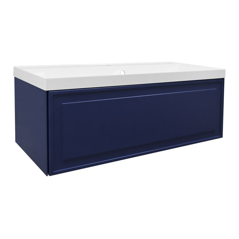 Комплект Тумба Azario Belloni 100 1000х450х400 подвесная  с раковиной, синий CS00098076