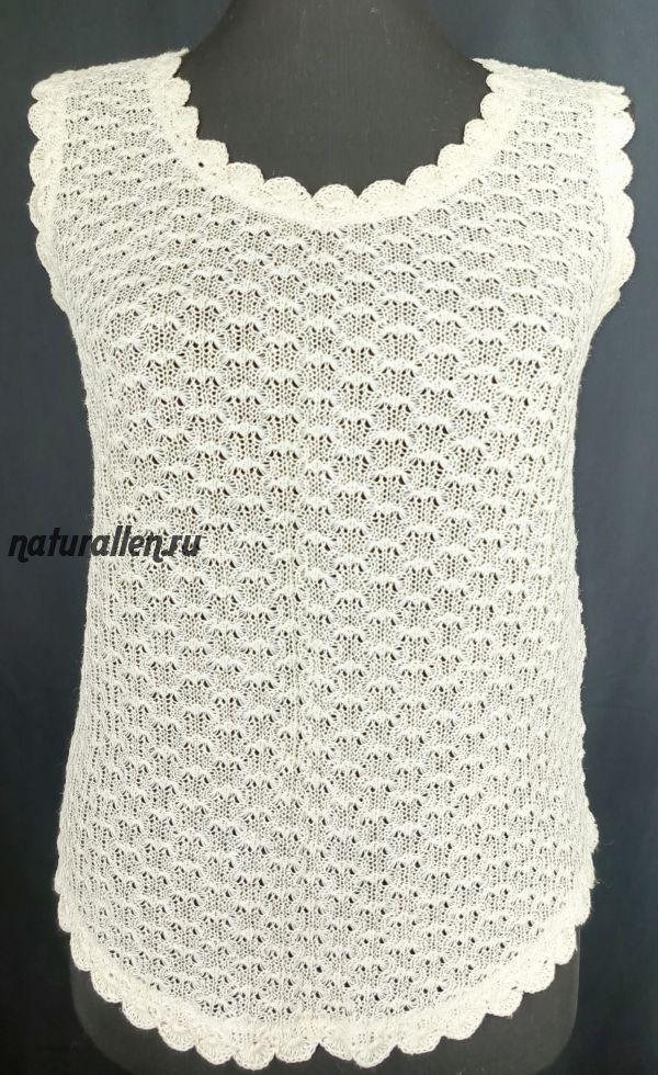Вязаный топ из льна