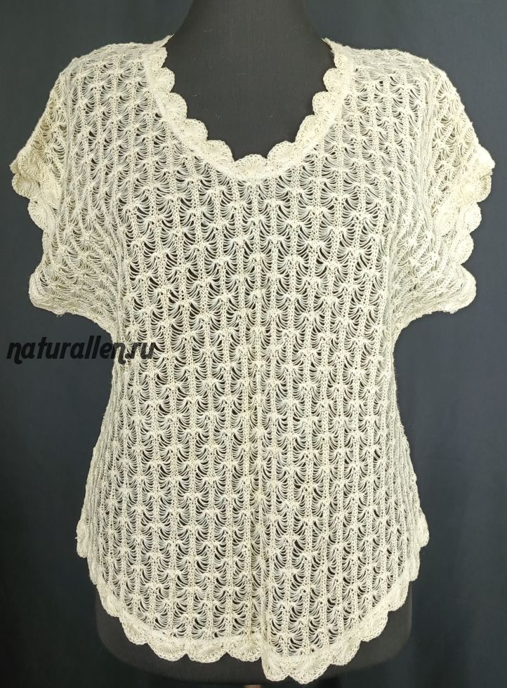 Кофта льняная вязаная