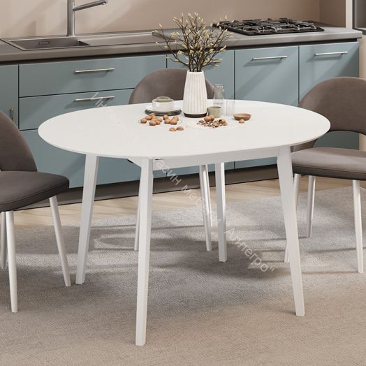 Стол обеденный раздвижной «Форли» Тип 1 - Б-161 Белый матовый