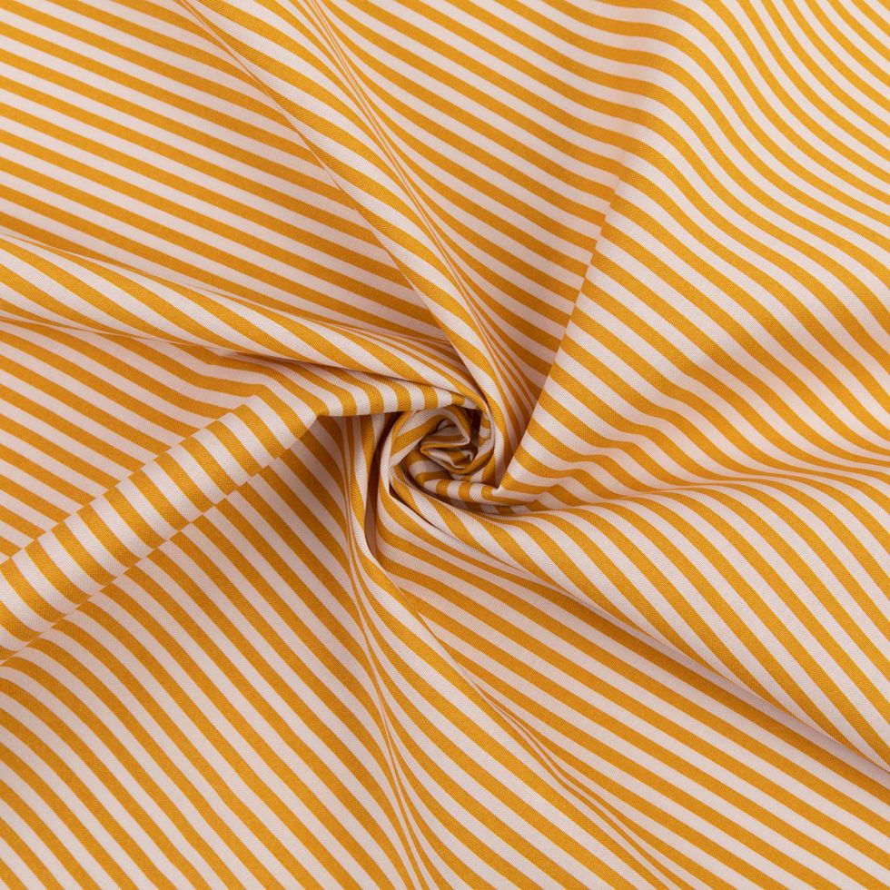 Ткань для рукоделия PEPPY БАБУШКИН СУНДУЧОК "БС-16 полоска ярко-желтый " 100% хлопок Разные размеры БС-16