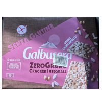 Крекеры цельнозерновые без глютена с воздушным рисом Galbusera 360 г, ZeroGrano Cracker Integrale con Riso Soffiato 360 g
