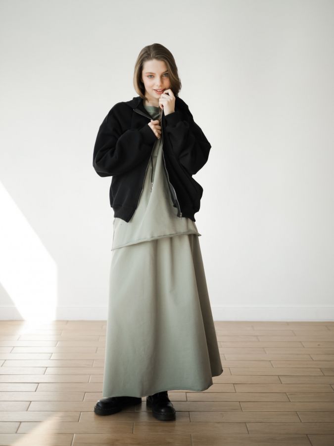 Толстовка на молнии черная