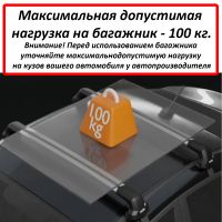 Багажник на крышу Toyota Noah (R80, 2014-2022), Lux City (без выступов), с замком, серебристые крыловидные дуги
