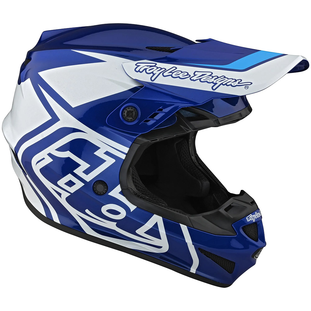 Troy Lee Designs GP Overload Blue/White шлем для мотокросса и эндуро