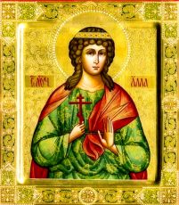Рукописная икона Алла Готфская на липовой доске (ктг9-22258)