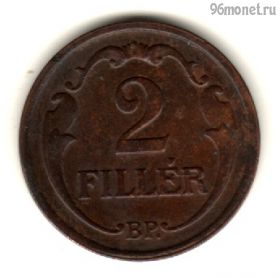Венгрия 2 филлера 1927