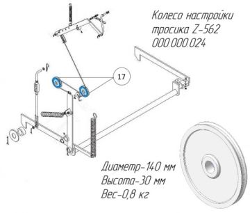 Колесо настройки тросика Z-562 000.000.024