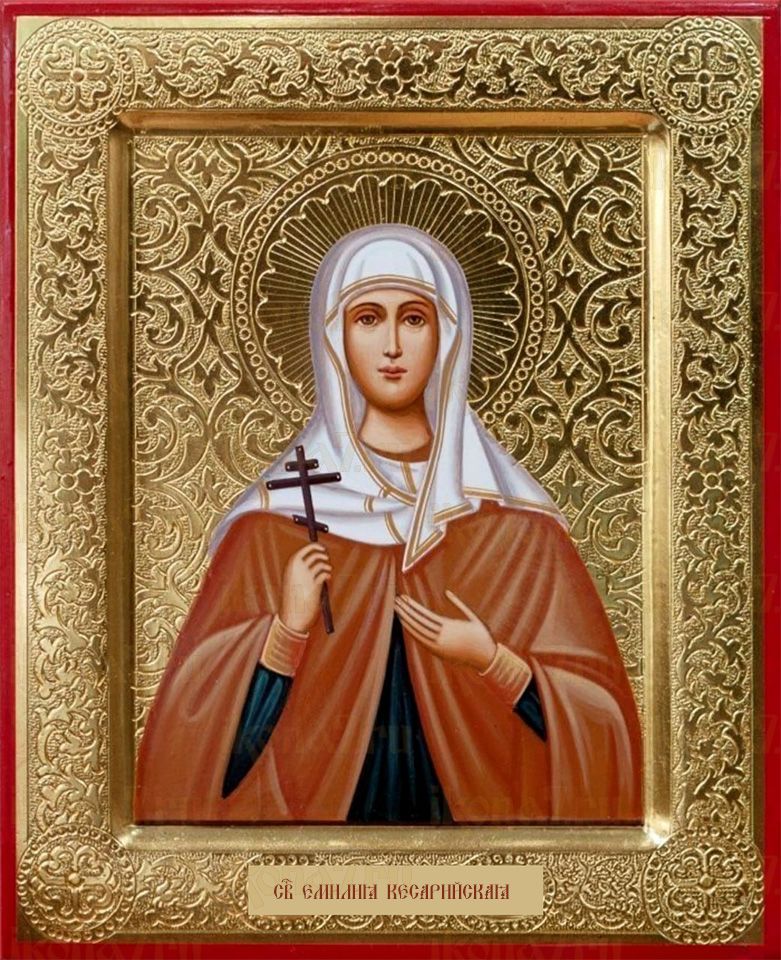 Рукописная икона Емилия Кесарийская на липовой доске (ктг6-22367)