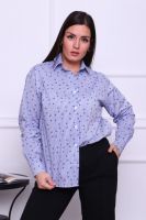 Рубашка LenaLineN арт. 02-001-22 [синяя полоска/зонтик]