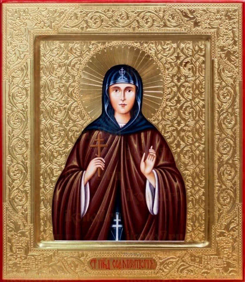 Рукописная икона София Суздальская на липовой доске (ктг6-22378)