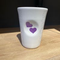 Чашка кофейная сердечки большая сиреневая 300 мл, Top Moka, Tazzina grande cuori