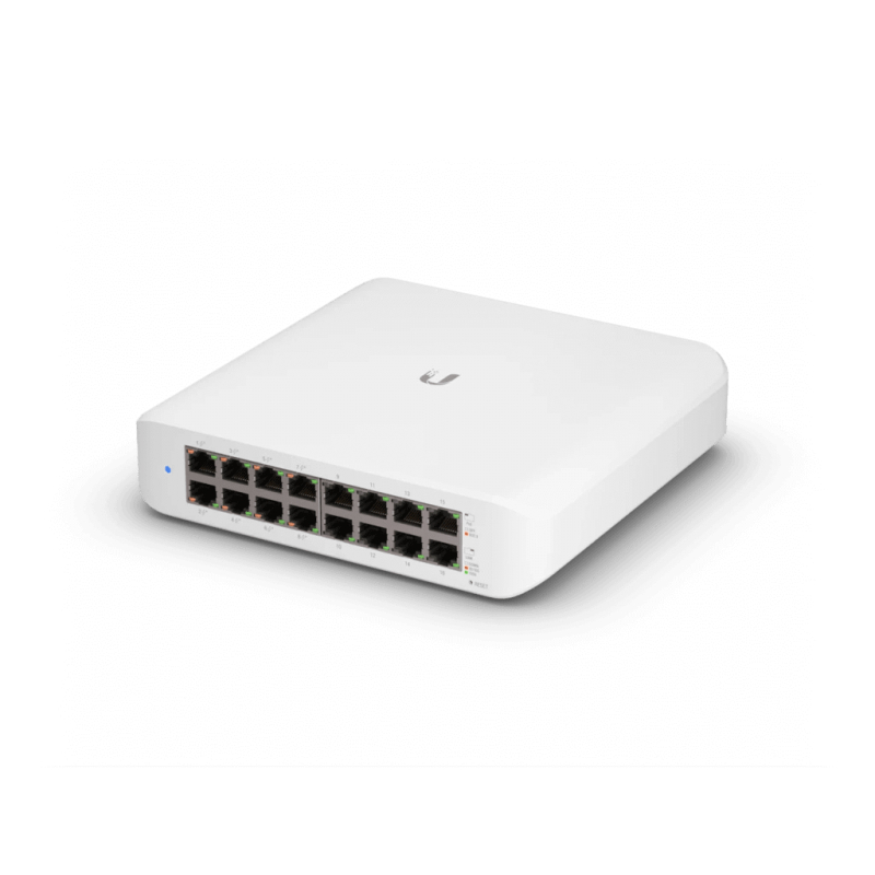 Коммутатор UBIQUITI Switch Lite 16 PoE 8-PoE Неуправляемый 16-ports, USW-Lite-16-PoE