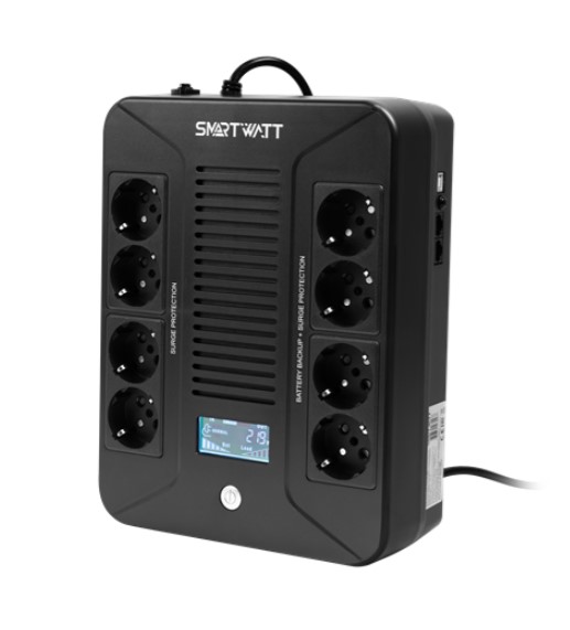 ИБП Delta SMARTWATT SAFE PRO 1000 ВА, Brick, UPS SAFE PRO LCD 1000