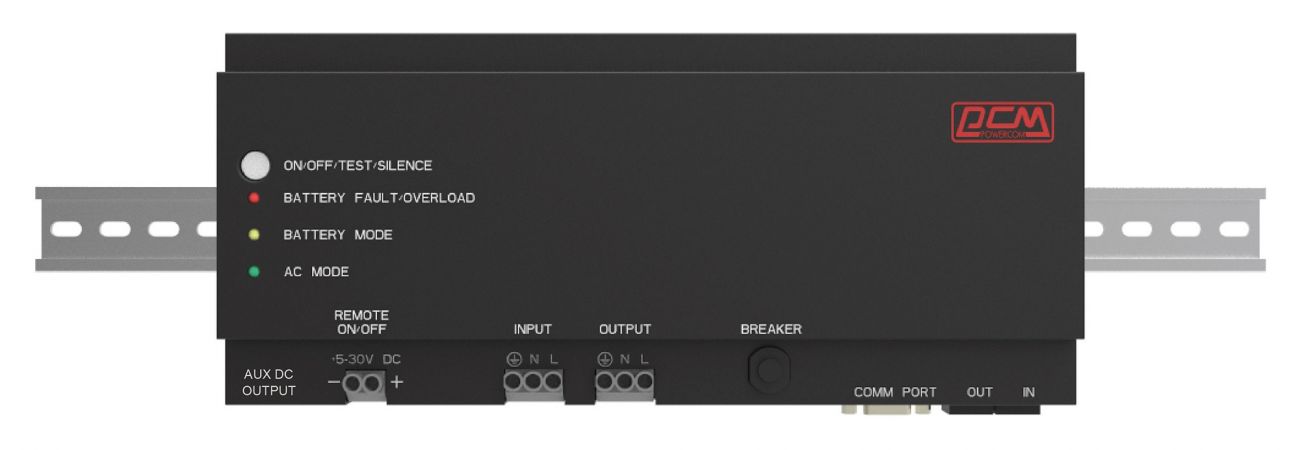 ИБП Powercom DRU 850 ВА, DIN Rail, DRU-850