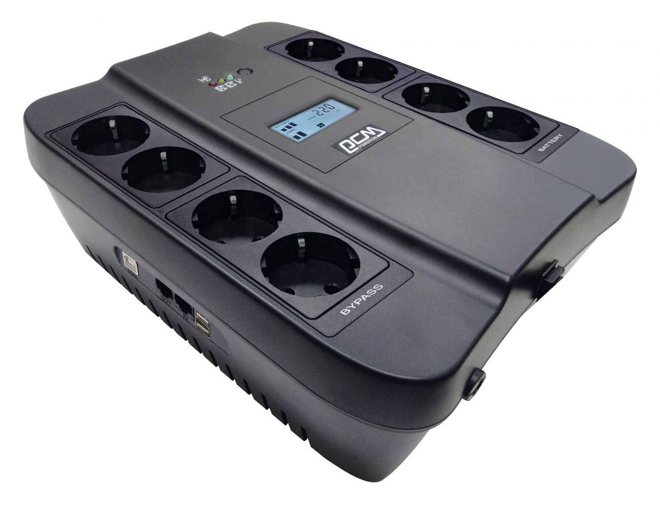 ИБП Powercom SPIDER 900 ВА, Brick, SPD-900U LCD USB