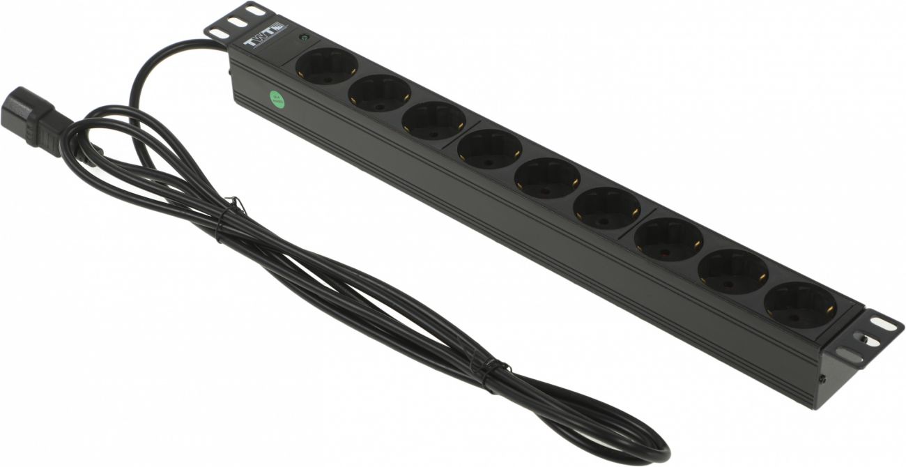 Блок розеток LANMASTER TWT-PDU19, 1U, TWT-PDU19-10A9P4-3.0