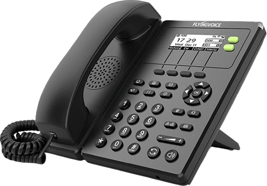 IP-телефон Flyingvoice FIP-10 SIP чёрный, FIP10