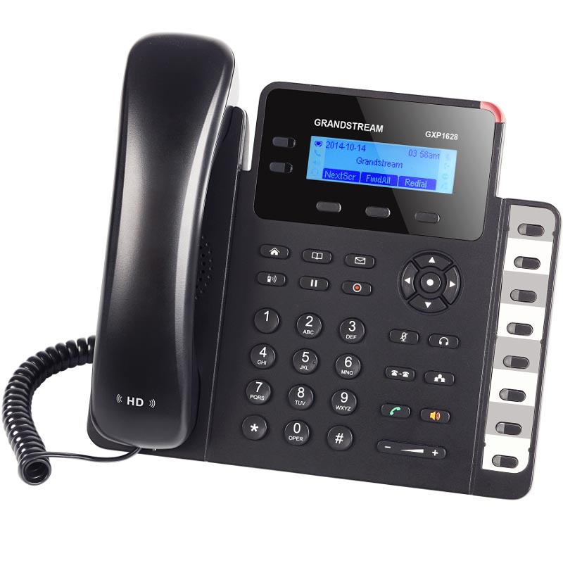 IP-телефон GRANDSTREAM GXP1628 SIP чёрный, GXP1628