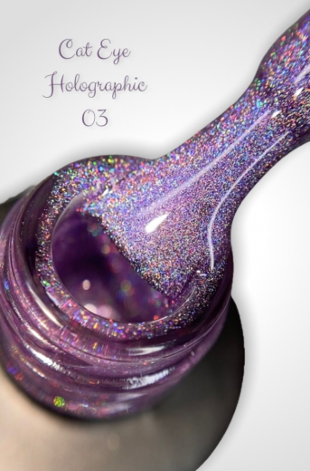 HRCER03 "HOLOGRAPHIC CAT'S EYE" голографический гель лак кошачий глаз