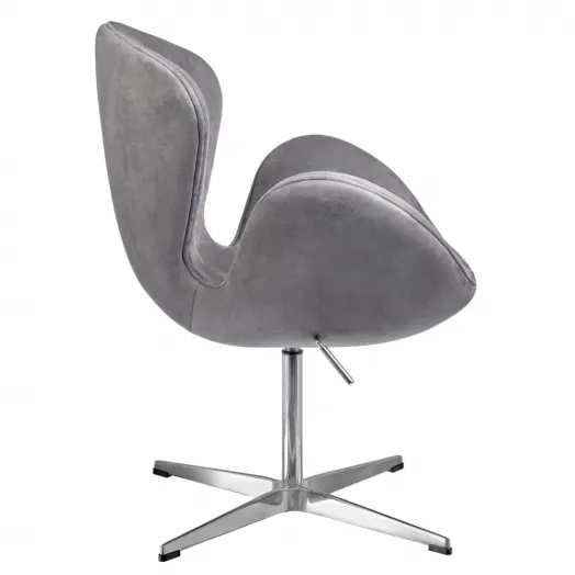 Кресло SWAN STYLE CHAIR серый, искусственная замша